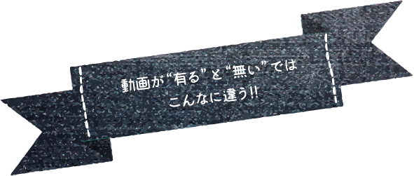 動画が“有る”と“無い”ではこんなに違う‼